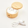 Airpods Caja Bambú Redonda