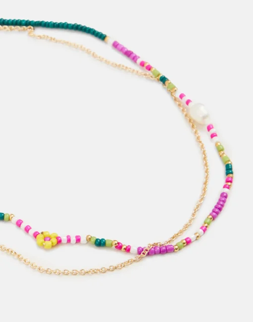 Collar Doble Cadena Beads