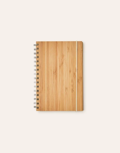 Libreta A5 Tapa Bambú Con Goma
