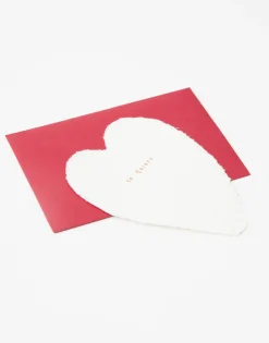 Mini Postal Corazón Papel Reciclado