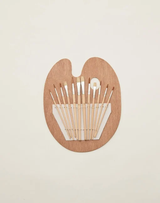 Paleta Con 12 Pinceles