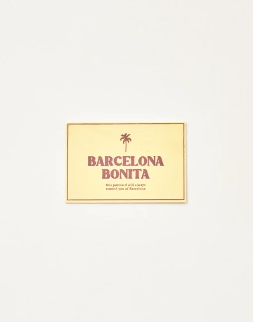 Postal Barcelona Bonita Madera