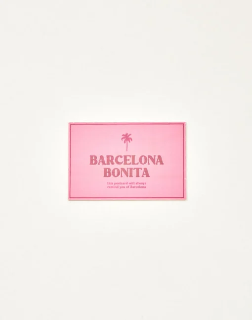Postal Barcelona Bonita Madera