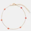 Pulsera Dorada Piedra Color