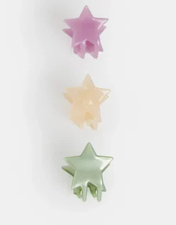 Set 3 Pinzas Pelo Estrellitas