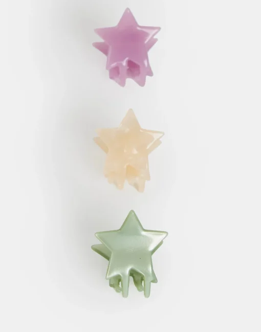 Set 3 Pinzas Pelo Estrellitas