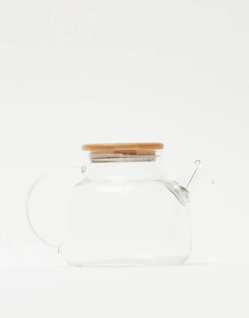 Tetera Cristal Tapa Bambú