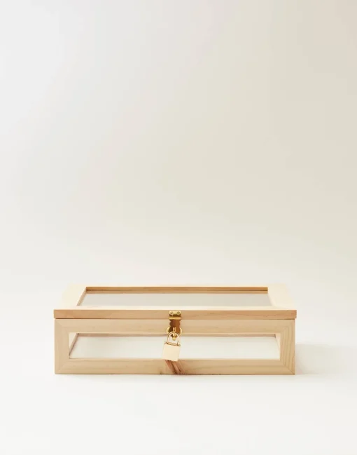 Vitrina Cristal Y Madera Pequeña